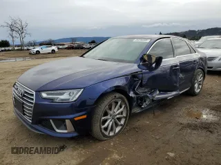 2019 Audi A4 Premium Plus with VIN WAUENAF43KN014629, listed as a Copart auction lot 45236595 with 35,738 mi miles and Salvage Title. Bid and sale history available at carsss.com. Image 1.