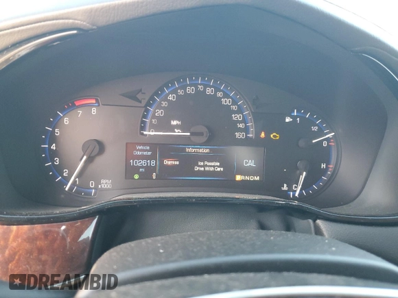 2014 Cadillac CTS Luxury AWD with VIN 1G6AX5S33E0197714, listed as a Copart auction lot 52496745 with 102,618 mi miles and Salvage Title. Bid and sale history available at DreamBid. Image 9.