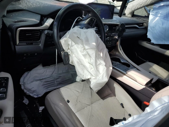 2021 Lexus RX 450h z VIN 2T2HGMDA7MC059840, wystawiony jako Copart lot #56786305 z przebiegiem 33 105 mil mil oraz Szkoda całkowita • Salvage title. Historia ofert i sprzedaży dostępna na DreamBid. Obrazek 8.