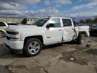 2018 Chevrolet Silverado 1500 Custom with VIN 3GCPCPECXJG390071, listed as a Copart auction lot 83893784 with 79,555 mi miles and Clean Title. Bid and sale history available at DreamBid. Image 1.