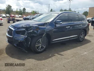 2019 Infiniti QX60 Luxe z VIN 5N1DL0MN5KC565808, wystawiony jako Copart lot #55606145 z przebiegiem 89 994 mil mil oraz Szkoda całkowita • Salvage title. Historia ofert i sprzedaży dostępna na DreamBid. Obrazek 1.