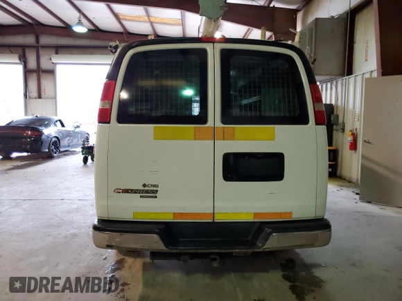 2014 Chevrolet Express Cargo Van with VIN 1GCWGFCB5E1130248, listed as a Copart auction lot 45773125 with 140,728 mi miles and Clean Title. Bid and sale history available at carsss.com. Image 6.