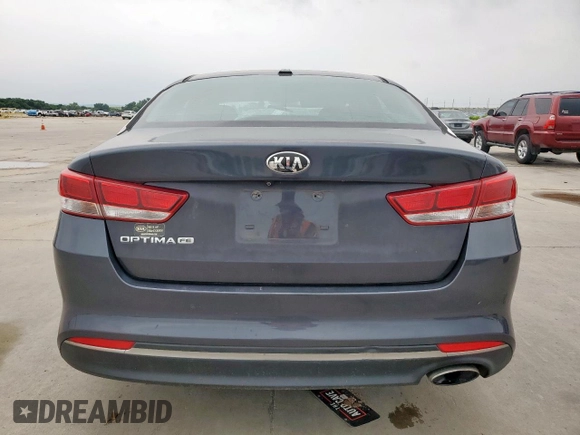 2017 Kia Optima LX with VIN KNAGT4L38H5155488, listed as a Copart auction lot 55551865 with 165,965 mi miles and Salvage title. Bid and sale history available at DreamBid. Image 6.