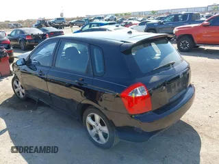 2008 Kia Spectra with VIN KNAFE162385016733, listed as a IAAI auction lot 41924912 with 159,856 mi miles. Bid and sale history available at carsss.com. Image 3.