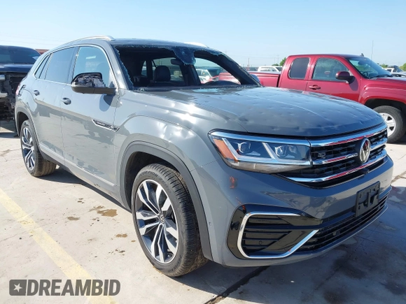 2023 Volkswagen Atlas SEL Premium R-Line with VIN 1V2FE2CA0PC224677, listed as a IAAI auction lot 41991931 with 22,620 mi miles and . Bid and sale history available at DreamBid. Image 1.