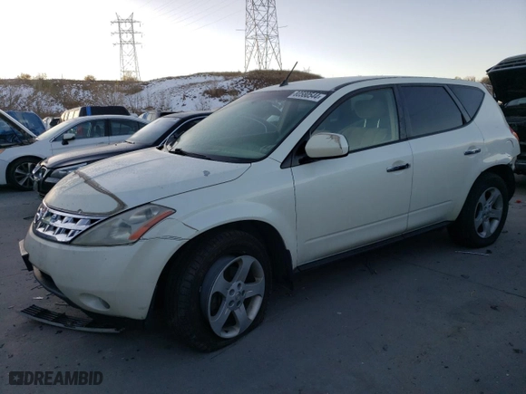 2003 Nissan Murano SE with VIN JN8AZ08W13W235595, listed as a Copart auction lot 80580544 with 266,424 mi miles and Salvage Title. Bid and sale history available at carsss.com. Image 1.