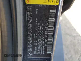 2007 BMW X3 3.0si with VIN WBXPC93417WF06801, listed as a Copart auction lot 50494215 with 160,283 mi miles and Salvage Title. Bid and sale history available at carsss.com. Image 13.