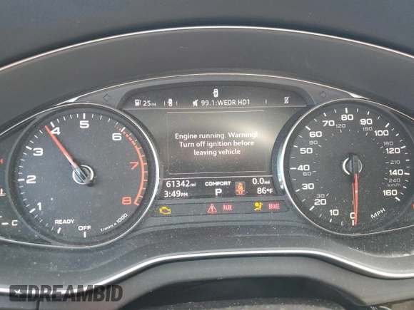 2019 Audi Q5 Premium with VIN WA1ANAFY4K2094927, listed as a Copart auction lot 53795045 with 61,342 mi miles and Non repairable. Bid and sale history available at DreamBid. Image 9.