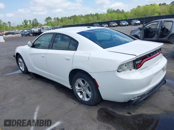 2020 Dodge Charger SXT with VIN 2C3CDXBG7LH100685, listed as a IAAI auction lot 41891270 with 129,277 mi miles. Bid and sale history available at carsss.com. Image 3.