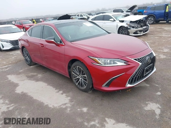 2024 Lexus ES with VIN 58ADZ1B12RU163133, listed as a IAAI auction lot 41501504 with 11,080 mi miles. Bid and sale history available at carsss.com. Image 1.