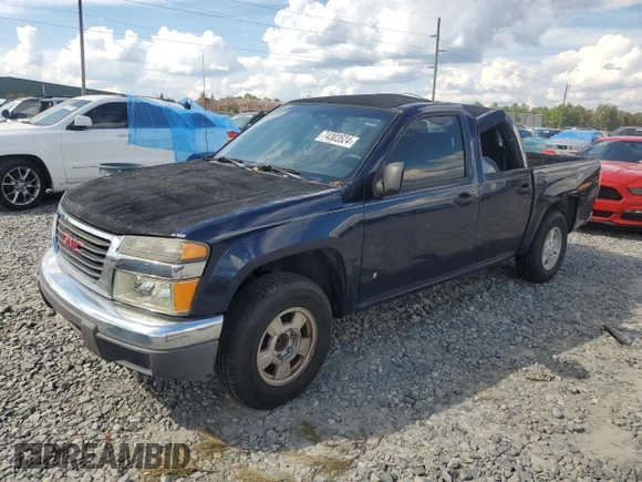 2007 GMC Canyon SLE1 with VIN 1GTCS139978239016, listed as a Copart auction lot 74303524 with 136,579 mi miles and Salvage Title. Bid and sale history available at carsss.com. Image 1.