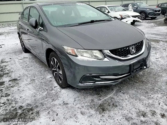 2013 Honda Civic Sdn EX with VIN 2HGFB2F84DH504261, listed as a Copart auction lot 45154155 with 96,629 mi miles and Salvage Title. Bid and sale history available at carsss.com. Image 10.