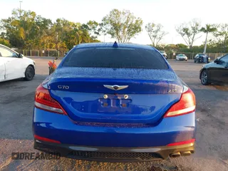 2021 Genesis G70 2.0T with VIN KMTG64LA9MU067141, listed as a IAAI auction lot 41757645 with 58,204 mi miles. Bid and sale history available at carsss.com. Image 17.