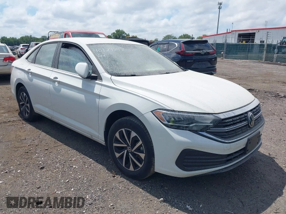 2023 Volkswagen Jetta S with VIN 3VW4M7BU9PM036109, listed as a IAAI auction lot 40129247 with 18,547 mi miles and . Bid and sale history available at DreamBid. Image 1.