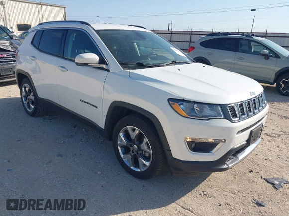 2020 Jeep Compass Limited with VIN 3C4NJCCB1LT123329, listed as a IAAI auction lot 42090488 with 117,187 mi miles and . Bid and sale history available at DreamBid. Image 1.