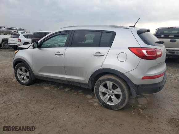 2013 Kia Sportage LX with VIN KNDPB3A27D7401407, listed as a Copart auction lot 46669445 with 131,550 mi miles and Salvage Title. Bid and sale history available at carsss.com. Image 2.