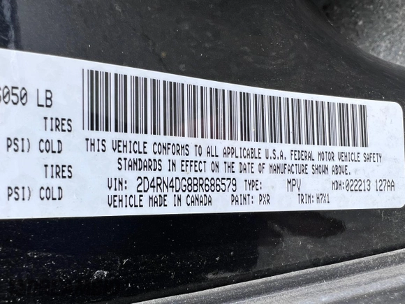 2011 Dodge Grand Caravan SXT with VIN 2D4RN4DG8BR686579, listed as a Copart auction lot 55419365 with 154,256 mi miles and Clean Title. Bid and sale history available at DreamBid. Image 10.
