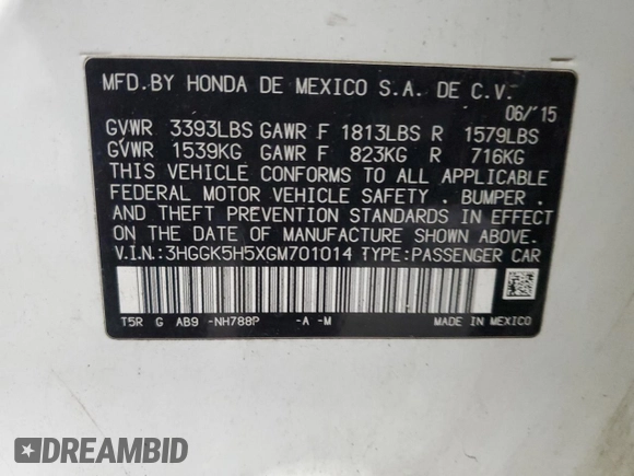 2016 Honda Fit LX with VIN 3HGGK5H5XGM701014, listed as a Copart auction lot 45892725 with 610,758 mi miles and Clean title. Bid and sale history available at DreamBid. Image 12.
