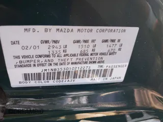 2001 Mazda MX-5 Miata z VIN JM1NB353010212273, wystawiony jako IAAI lot #42472564 z przebiegiem 191 319 mil mil oraz . Historia ofert i sprzedaży dostępna na DreamBid. Obrazek 9.