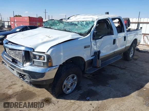 2002 Ford Super Duty F-250 XL with VIN 1FTNW21F42EC30455, listed as a IAAI auction lot 41439201 with 1 mi miles. Bid and sale history available at carsss.com. Image 2.
