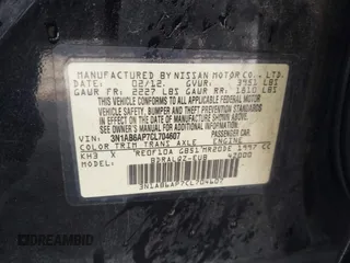 2012 Nissan Sentra SR with VIN 3N1AB6AP7CL704607, listed as a IAAI auction lot 42070032 with 134,821 mi miles and . Bid and sale history available at DreamBid. Image 9.