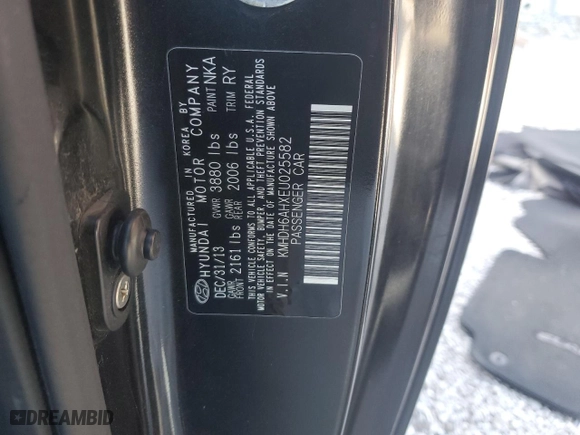 2014 Hyundai Elantra Coupe with VIN KMHDH6AHXEU025582, listed as a Copart auction lot 44864365 with 119,724 mi miles and Salvage Title. Bid and sale history available at carsss.com. Image 14.
