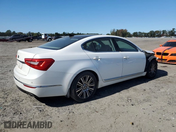 2014 Kia Cadenza Premium with VIN KNALN4D75E5128822, listed as a Copart auction lot 75172014 with 156,736 mi miles and Salvage Title. Bid and sale history available at carsss.com. Image 3.