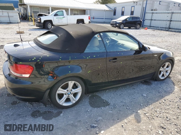 2009 BMW 1 Series 128i with VIN WBAUL73549VJ75437, listed as a Copart auction lot 49724985 with Not provided miles and Salvage title. Bid and sale history available at DreamBid. Image 3.