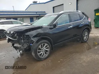 2016 Nissan Rogue S with VIN JN8AT2MVXGW144910, listed as a Copart auction lot 55214625 with 127,384 mi miles and Salvage Title. Bid and sale history available at DreamBid. Image 1.