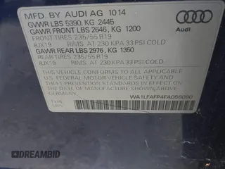 2015 Audi Q5 Premium Plus z VIN WA1LFAFP4FA056090, wystawiony jako IAAI lot #42679710 z przebiegiem 189 284 mil mil oraz . Historia ofert i sprzedaży dostępna na DreamBid. Obrazek 9.