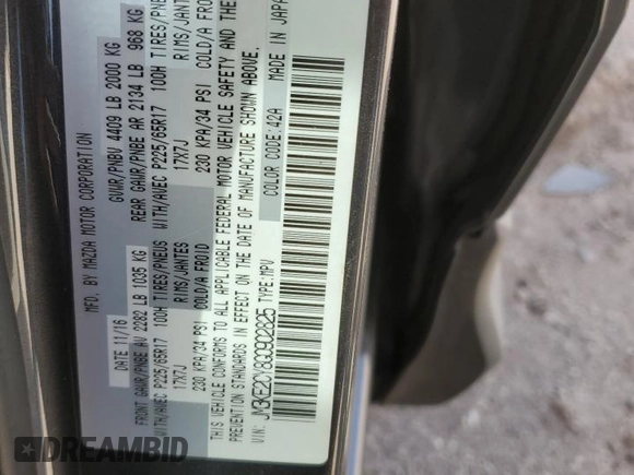 2016 Mazda CX-5 Touring with VIN JM3KE2CY8G0902825, listed as a Copart auction lot 49662515 with 78,580 mi miles and Salvage Title. Bid and sale history available at carsss.com. Image 13.