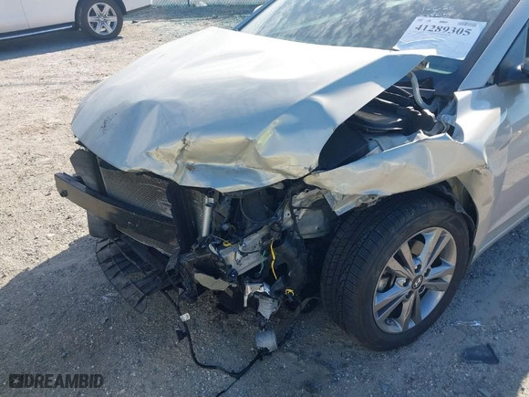 2017 Hyundai Elantra Value Edition with VIN KMHD84LF0HU377168, listed as a IAAI auction lot 41289305 with 54,638 mi miles. Bid and sale history available at carsss.com. Image 6.