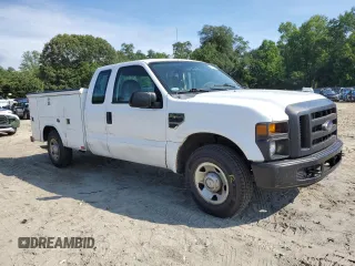 2008 Ford F-250 XL with VIN 1FDSX20558ED20386, listed as a Copart auction lot 61328455 with 111,449 mi miles and Salvage title. Bid and sale history available at DreamBid. Image 4.