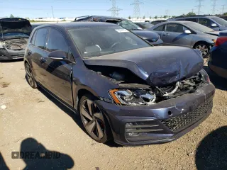 2019 Volkswagen Golf GTI S with VIN 3VW5T7AU1KM023789, listed as a Copart auction lot 70594764 with 0 mi miles and Salvage Title. Bid and sale history available at carsss.com. Image 4.