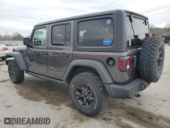 2021 Jeep Wrangler Unlimited 80th Anniversary z VIN 1C4HJXDG9MW790627, wystawiony jako Copart lot #82478604 z przebiegiem 29 928 mil mil oraz Szkoda całkowita • Salvage title. Historia ofert i sprzedaży dostępna na DreamBid. Obrazek 2.