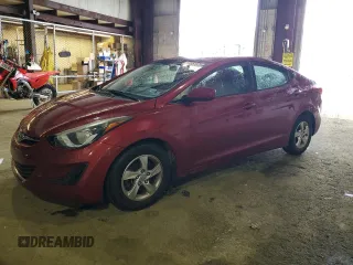 2015 Hyundai Elantra SE with VIN 5NPDH4AEXFH548725, listed as a Copart auction lot 58351875 with 69,573 mi miles and Salvage title. Bid and sale history available at DreamBid. Image 1.