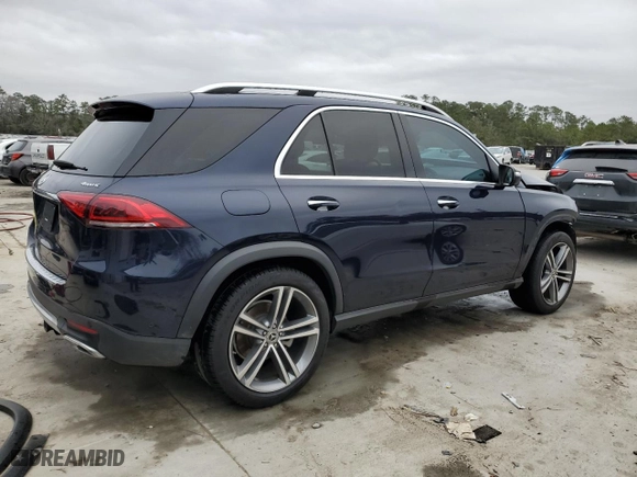 2021 Mercedes-Benz GLE with VIN 4JGFB4KBXMA460353, listed as a Copart auction lot 44389395 with 44,299 mi miles and Salvage Title. Bid and sale history available at carsss.com. Image 3.