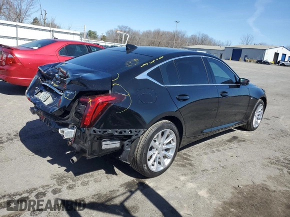 2024 Cadillac CT5 Luxury with VIN 1G6DX5RK1R0108447, listed as a Copart auction lot 49640635 with 16,455 mi miles and Salvage title. Bid and sale history available at DreamBid. Image 3.