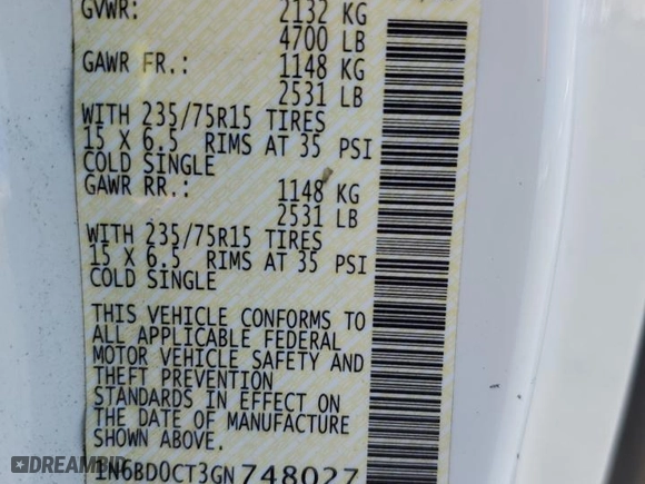 2016 Nissan Frontier S with VIN 1N6BD0CT3GN748027, listed as a Copart auction lot 64077534 with 238,435 mi miles and Salvage Title. Bid and sale history available at carsss.com. Image 14.