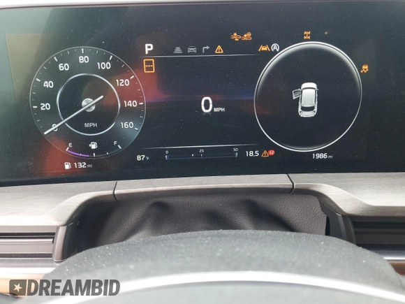 2024 Kia Telluride SX Prestige with VIN 5XYP5DGC6RG534442, listed as a Copart auction lot 72935454 with 1,986 mi miles and Salvage title. Bid and sale history available at DreamBid. Image 9.
