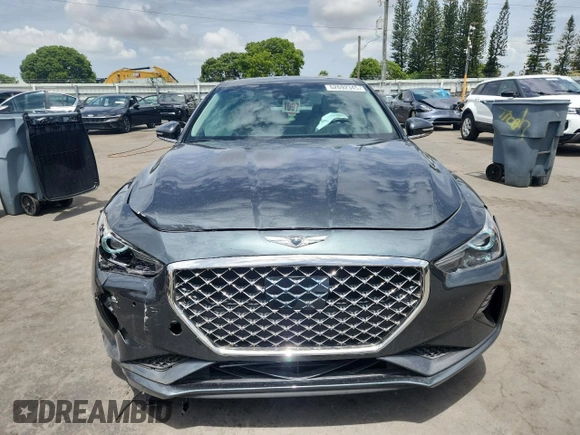 2021 Genesis G70 2.0T with VIN KMTG34LA8MU074008, listed as a Copart auction lot 62692345 with 33,204 mi miles and Salvage title. Bid and sale history available at DreamBid. Image 5.