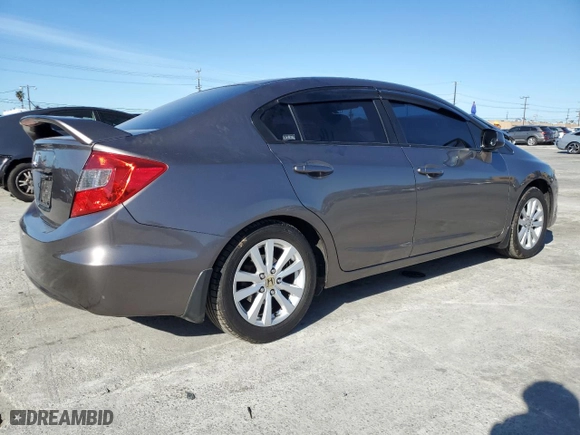 2012 Honda Civic Sdn EX-L with VIN 2HGFB2F92CH555510, listed as a Copart auction lot 49537865 with 146,558 mi miles and Salvage Title. Bid and sale history available at carsss.com. Image 3.