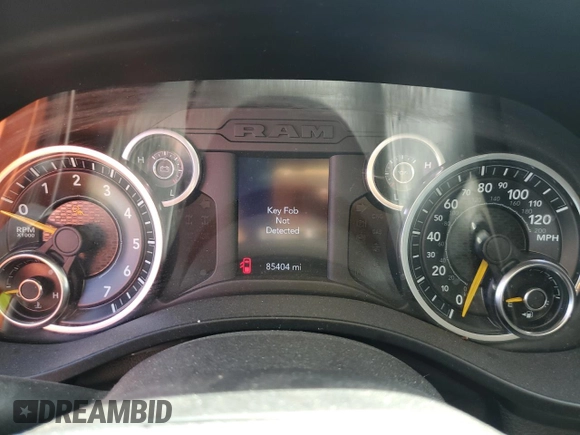 2019 Ram 1500 Big Horn with VIN 1C6RREFG1KN793059, listed as a Copart auction lot 54472845 with 85,404 mi miles and Non repairable. Bid and sale history available at DreamBid. Image 9.