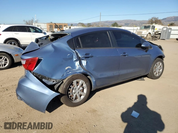 2016 Kia Rio LX with VIN KNADM4A30G6604268, listed as a Copart auction lot 42232105 with 152,872 mi miles and Salvage Title. Bid and sale history available at carsss.com. Image 3.