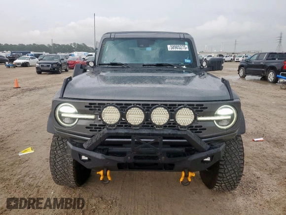 2022 Ford Bronco with VIN 1FMEE5DP7NLB74287, listed as a Copart auction lot 58905275 with 17,326 mi miles and Salvage title. Bid and sale history available at DreamBid. Image 5.