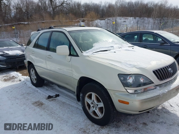 2000 Lexus RX 300 with VIN JT6HF10UXY0132714, listed as a IAAI auction lot 41611808 with 112,080 mi miles and . Bid and sale history available at carsss.com. Image 1.