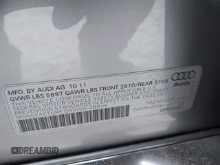 2012 Audi A8 with VIN WAURVAFD8CN017206, listed as a IAAI auction lot 41626707 with 138,922 mi miles and . Bid and sale history available at DreamBid. Image 9.