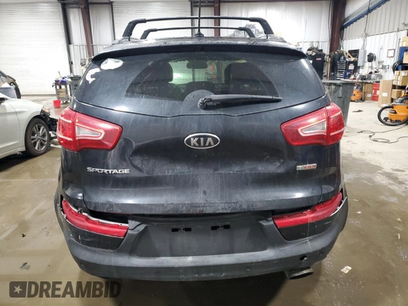 2011 Kia Sportage SX with VIN KNDPCCA69B7114437, listed as a Copart auction lot 44776805 with 221,806 mi miles and Salvage Title. Bid and sale history available at carsss.com. Image 6.