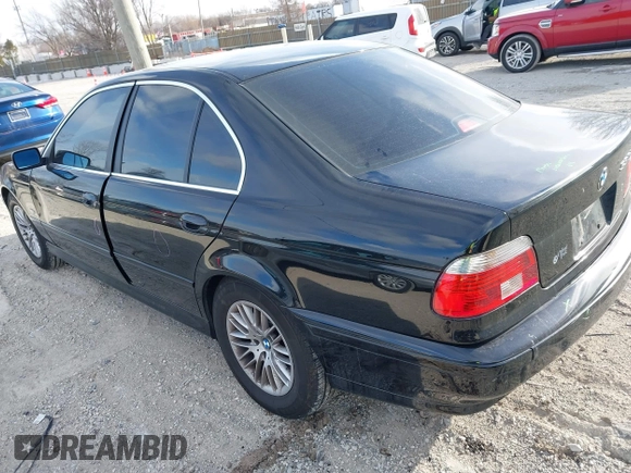 2003 BMW 5 Series 530iA with VIN WBADT63443CK45443, listed as a IAAI auction lot 41380177 with 156,472 mi miles. Bid and sale history available at carsss.com. Image 3.