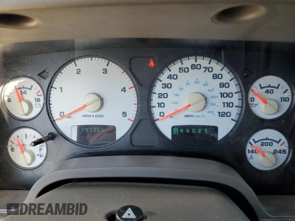 2005 Dodge Ram 2500 SLT with VIN 3D7KR28CX5G761667, listed as a Copart auction lot 76570034 with 191,355 mi miles and Salvage Title. Bid and sale history available at carsss.com. Image 9.